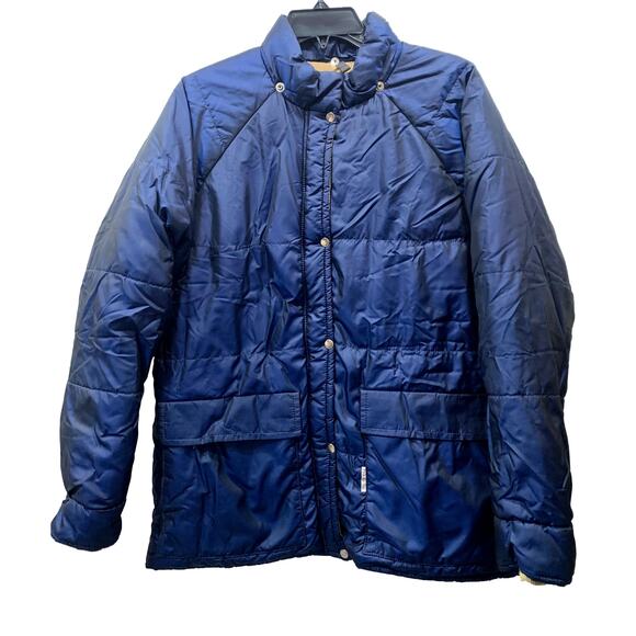 80s TRAILWISE BERKELY Winter Puffy Jacket | Dark Blue Hiking Outdoor Women - Picture 1 of 9